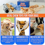 Squeaky No Stuffing Dog Toy Set – New & Improved Edition Plush Crinkle Dog Toys For Small, Medium & Large Breeds – Soft Tough Stuffless Puppy Chew Squeak Animal Supports Pet Health & Well Being 5 Pack