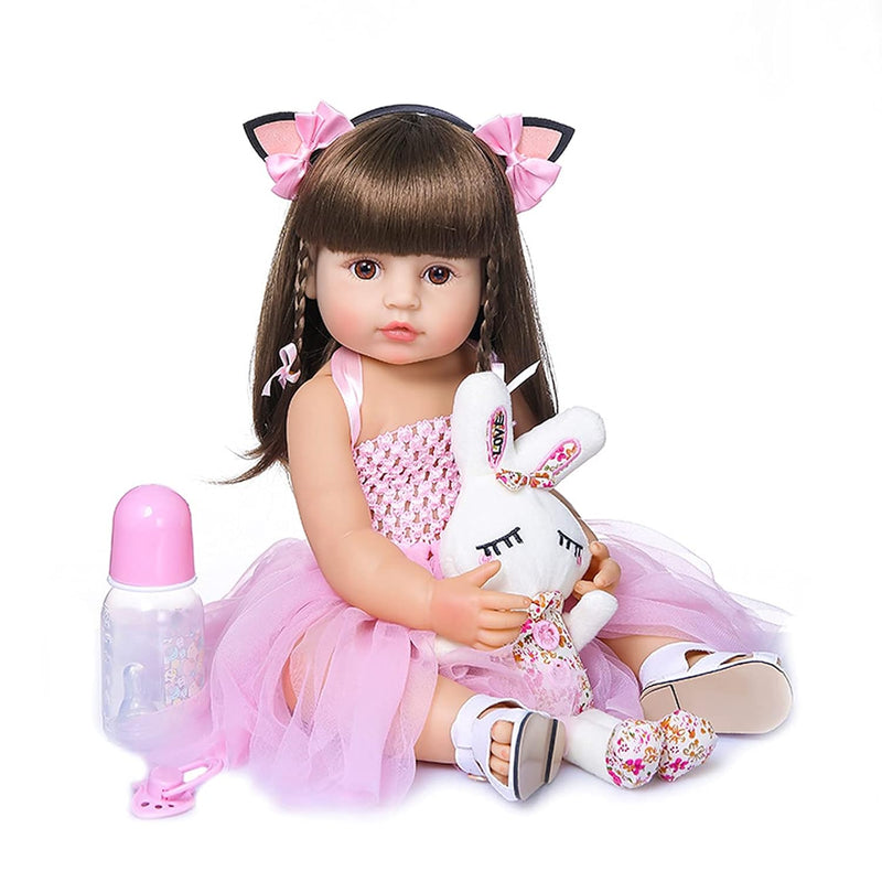 22 Inch 55Cm Realistic Sweet Face Real Baby Size Reborn Toddler Newborn Gir