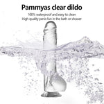 Soft Realistic Dildo Strong Suction Cup for Hands-Free Play, 9.4 Inch