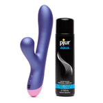 Pulse Rabbit Vibrator And Clitoral Suction Toy & Pjur Aqua Water Based Personal Lubricant 3.4 Fl Oz - Female Sex Toys Bundle