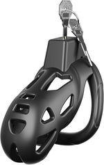 Adjustable Male Chastity Cage with 5 Ring Sizes & Discreet Lock – Lightweight Design