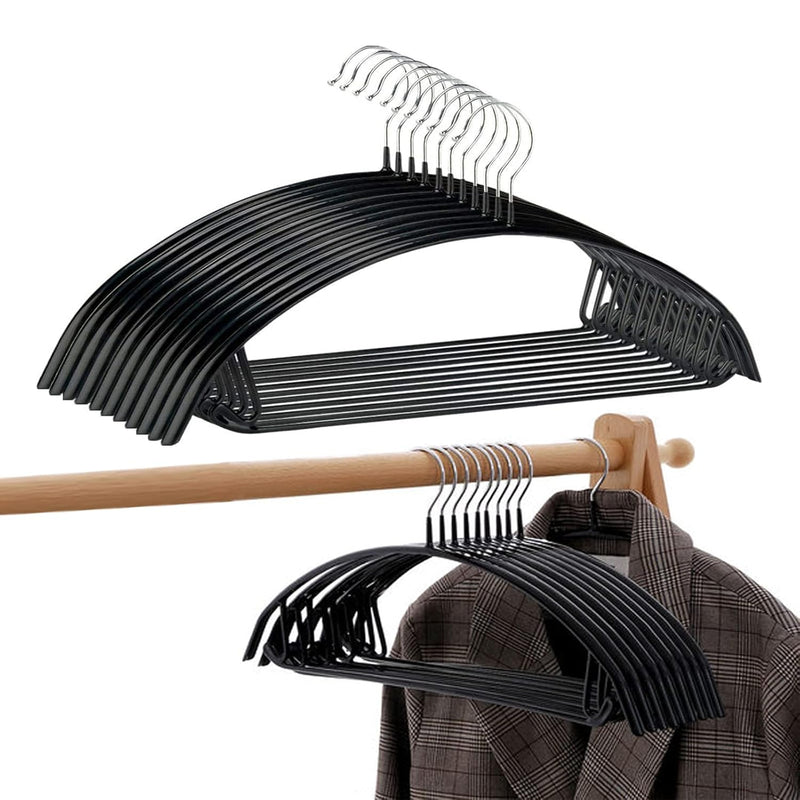 Clothes Hanger Rubber Coated Contour Metal No Bumps Hanger, Suit Hanger,Coat Jac