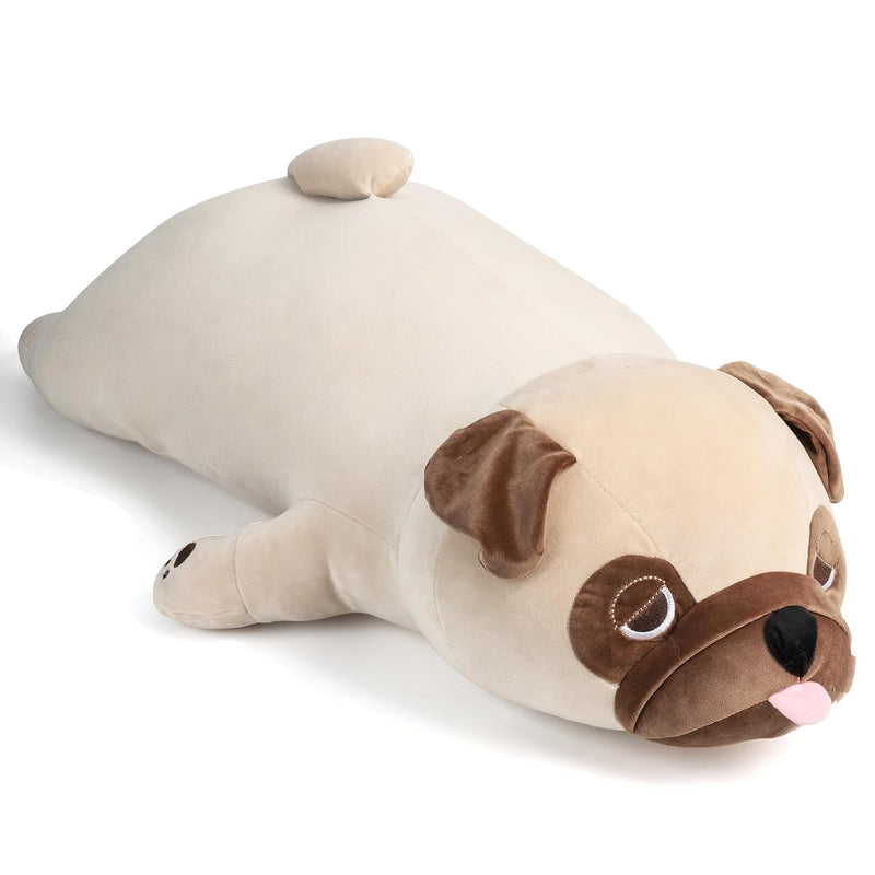 15" Weighted Pug Stuffed Animals Small Weighted Pug Pillow Toy For Kids & A