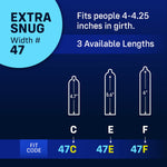 My Custom Fit Snug Sized Condoms | Tailored Width & Length | Max Pleasure | Triple Tested Softer Latex | Lubricated | Nontoxic, Vegan, Non-Gmo | 47C: Extra Snug (47), Length 4.7” (C)