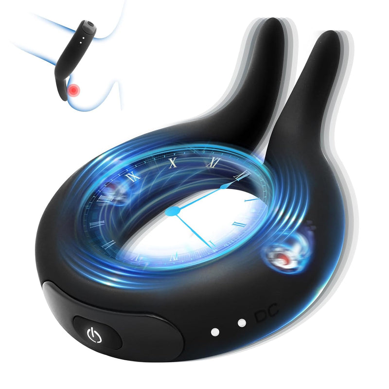 Vibrating Cock Ring, Penis Rings With 10 Vibration Modes,Rabbit Design Silicone Stretchy Couple Vibrator Erection Pleasure Enhance,Clitoral Stimulator For Women,Adult Sex Toys & Games For Men