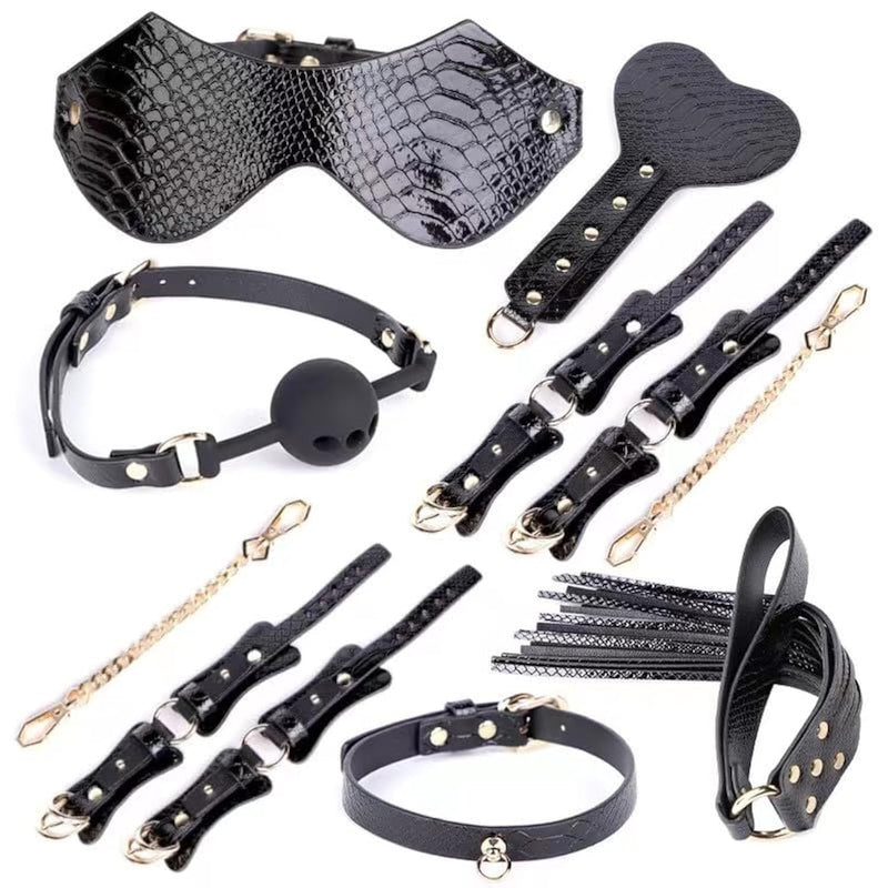 Couples Bondage Kit with Adjustable Handcuffs and Blindfold for Intimacy Play