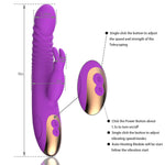 G Spot Vibrator Dildo Rabbit Vibrators Massager For Women, 3 In 1 Adult Sex Toys Clitorals G Spot Stimulator Vibrating Women Sex Toy Full Silicone Waterproof And Portable With 8 Vibration Modes Purple