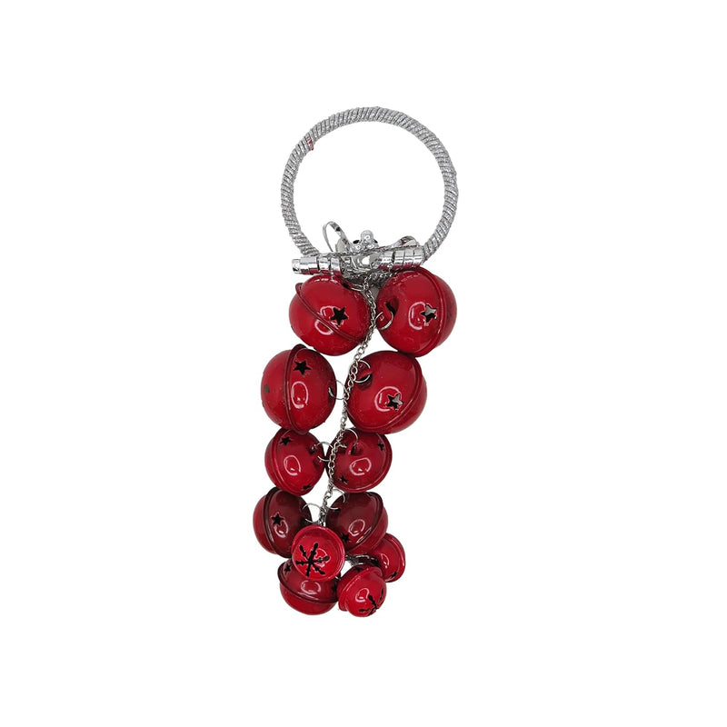 Red Jingle Bell Cluster For Door Knob Hanging Decoration, Ring In The Holiday