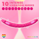 Rosysrosy Double-Ended Vibrator Vibrating Dildo For Couple Sex Toys - 15.7 Inches Strapless G Spot Dildos Silicone Fake Penis With 10 Vibration Remote For Lesbian Anal Play Adult Toys & Games