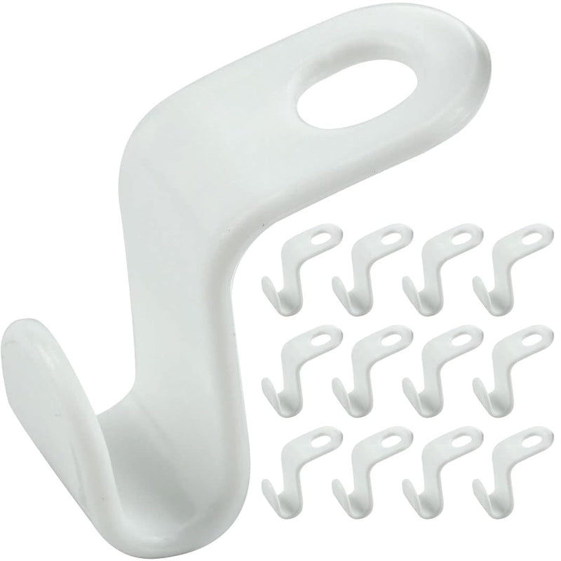 60 Pack White Clothes Hanger Connector Hooks Hanger Extender Clips Mini Space Sa