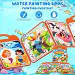 Reusable Water Coloring Book for Toddlers Ages 2-4 with Water Pen