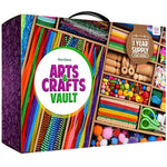 Crafting Kit for Kids Ages 4-12, Arts and Crafts Vault, Birthday Gift for Boys and Girls