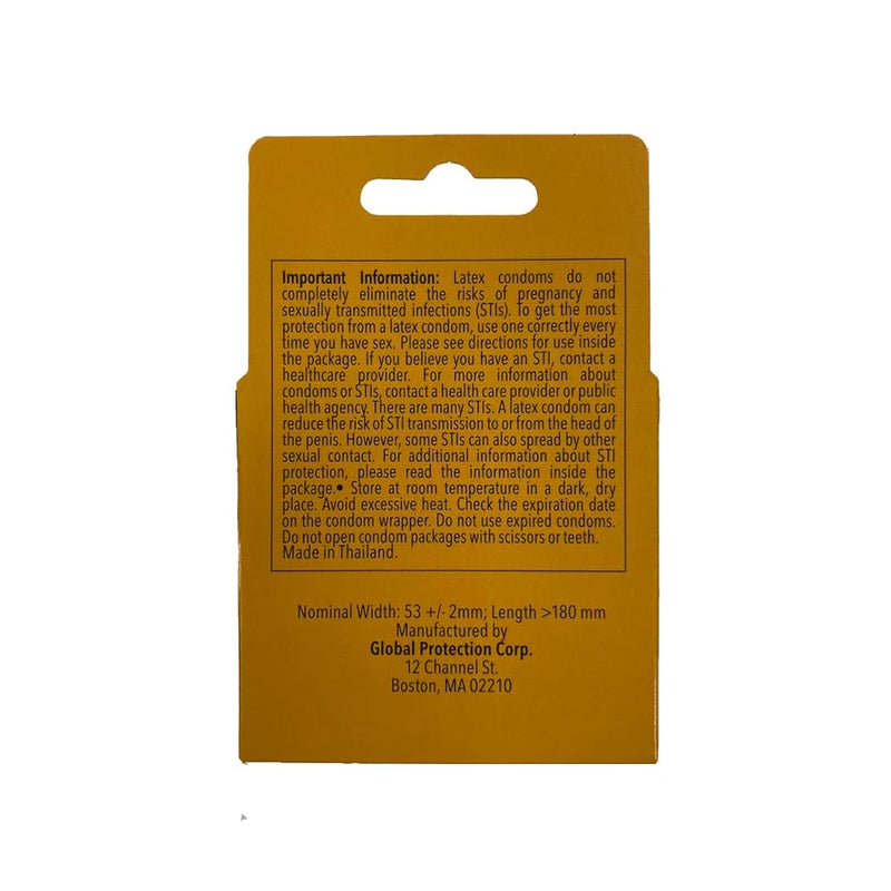 Banana Flavored Lubricated Condoms - 3 Pc