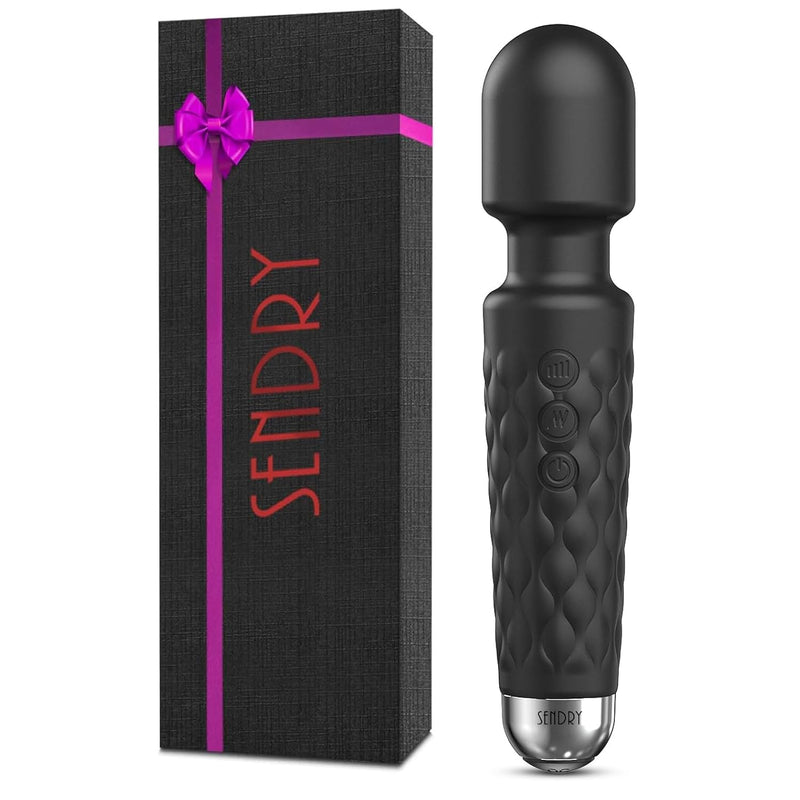 Female Vibrator, G-Spot & Sex Toy, 20 Modes & 8 Speeds Wand Massager, Quiet, Waterproof, Usb Rechargeable Vibrator, Hand-Held Cordless Sex Toys Vibrator For Her Pleasure, Female Adult Toy (Black)