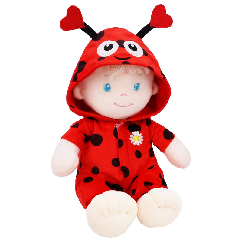 12" Sweet Dolly Ladybug Stuffed Ultra Soft Baby Doll For Birth And Up Ladyb