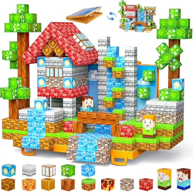 Magnetic Blocks, Magnetic Building Blocks,Stem Constructions Magnet Blocks For Kids, Boys And Girls Age 3+ Years Old, Building Toys Gifts For Kids 84Pcs 1" Large Size