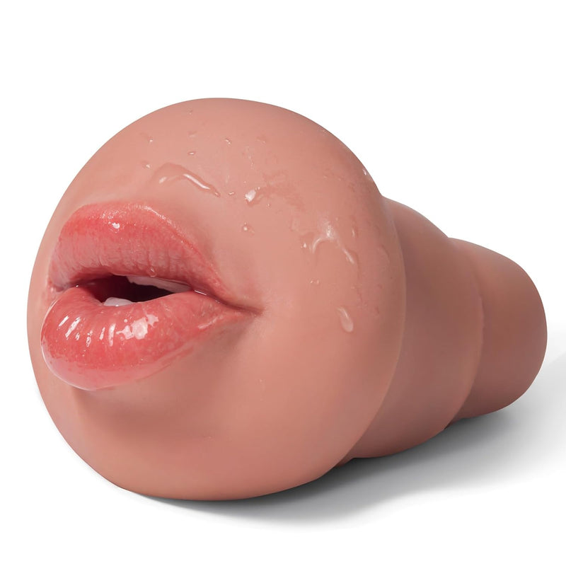 Pocket Pussy Sleeve Adapted To Any Penis Pump Or Male Masturbator, Mouth Shaped, Adult Sex Toy,Washable And Portable,Tan