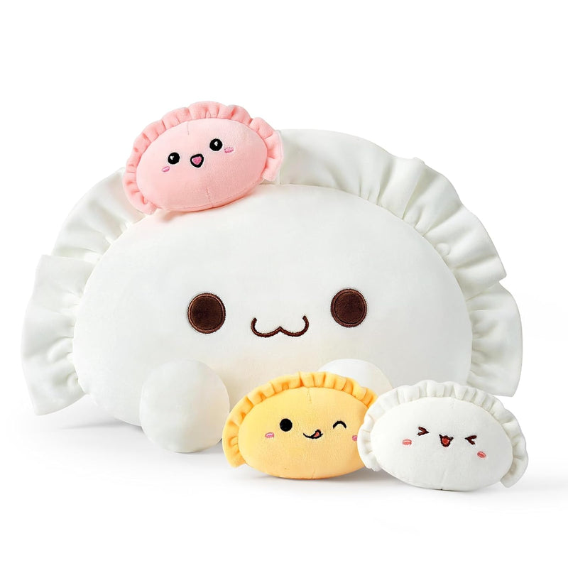 Cute Dumpling Plush Pillow Mommy 14 Inch With 3 Babies 4 Inch Funny Family
