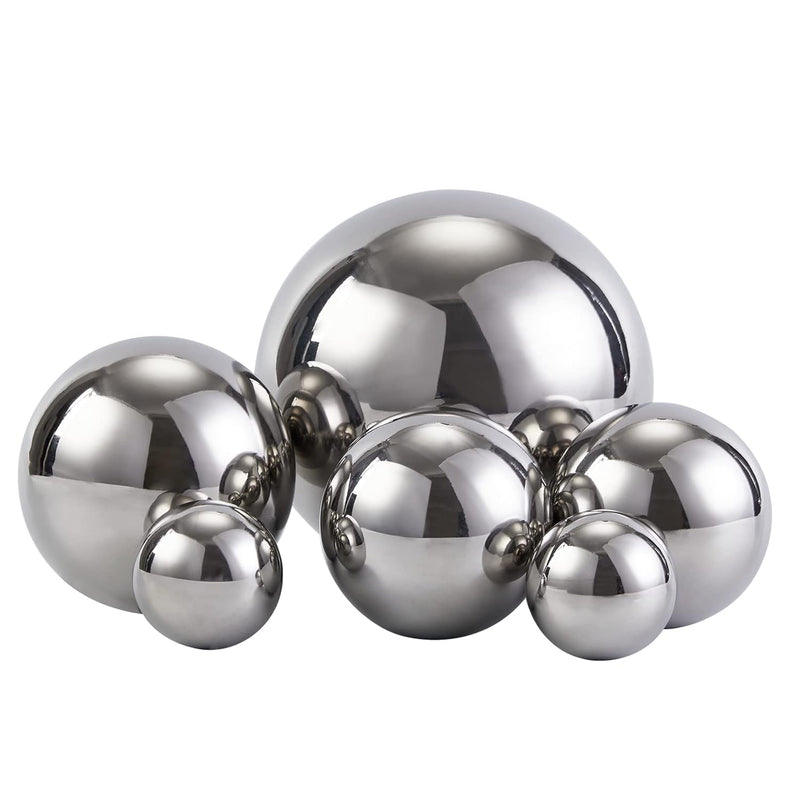 Stainless Steel Decorative Balls, Shiny Decorative Orbs For Centerpiece Decor,