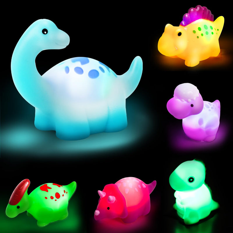 TOY Life Dinosaur Bath Toys for Kids 3 4 5 8 Light Up Bath Toys for Toddler