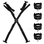 Sex Restraints Kit with Door Straps - BDSM Spreader Bar &amp; Handcuff Set