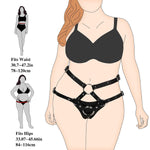 Strap On Harness For Women Lesbians Pegging Men, High Waisted Bdsm Hip Bondage Sex Restraints Strapon Dildo Leather Strap Belt Toy For Couple Gay Sissy Pleasure, Black