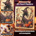Halloween Pearl Art Kit for Adults, 3D Diamond Craft with Witch Moon Design
