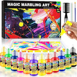 Water Marbling Paint Kit for Kids Ages 4-12, Creative DIY Art Activity Set