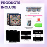 Piggy Bank Diamond Painting Kit, Puppy & Kitten 3D Gem Art Craft, 14 x 14 cm