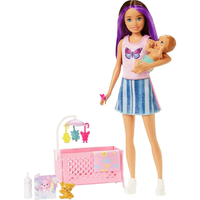 Barbie Skipper Babysitters Inc Crib Toy Playset with Skipper Doll, Baby Dol