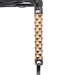 Sm Fun Diamond Pattern Handle Leather Whip Stage Props Game Training Whip Alternative Adult Toys For Couples