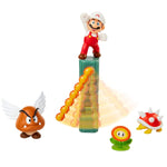 Nintendo Lava Castle 2.5" Figure Diorama Play Set, Includes: Fire Mario, Spiny, & Para Goomba, Mechanical Spinning Fireballs, Block & Fire Flower