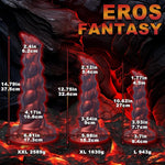 14.7 In Big Dragon Knot Dildo,Realistic Silicone Dildo With Strong Suction Cup, Fantasy Monster Colorful Creature Thin Dildos Dragon Penis Anal Plug Sex Toy For Women Men Couple Play Game