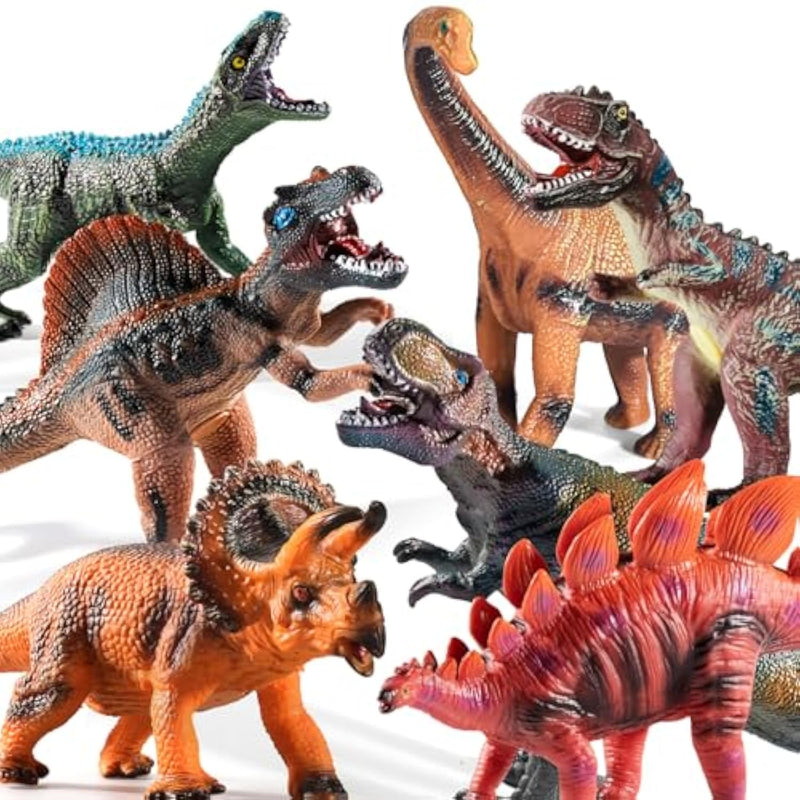 7 Piece Jumbo Dinosaur Toys For Kids 3-5, Large Soft Dinosaur Toys For Boys Kids Toddler Ages 5-7 Years, Perfect Dinosaurs Party Favors, Birthday Gifts