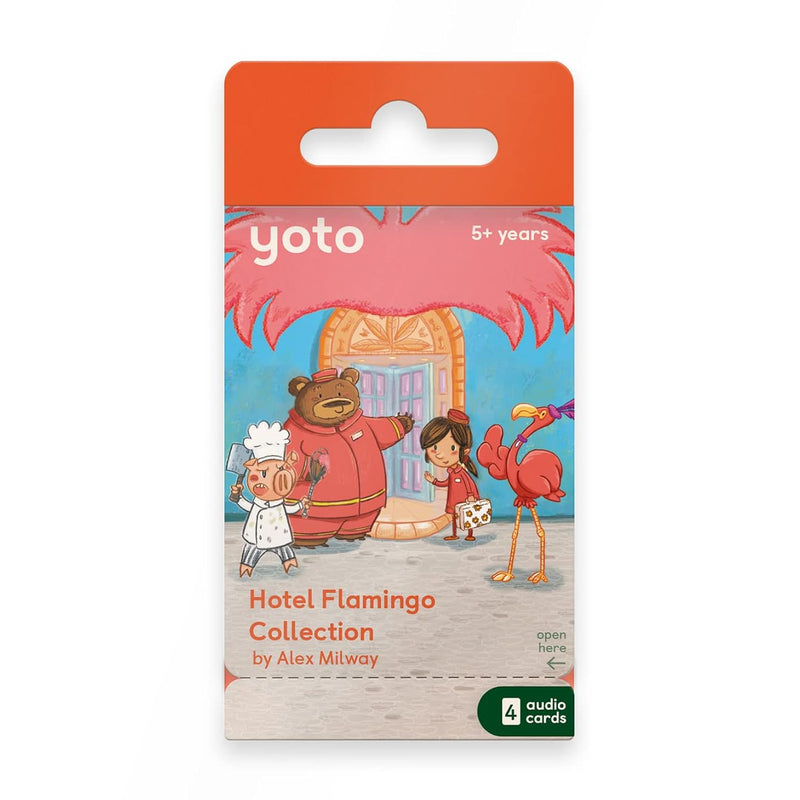 Yoto Hotel Flamingo by Alex Milway – 4 Kids Audio Cards for Use Player & Mi