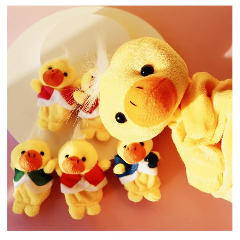 5 Little Ducks Finger Puppets For Kids, 6 Pack Plush Finger Puppets Toy, Story