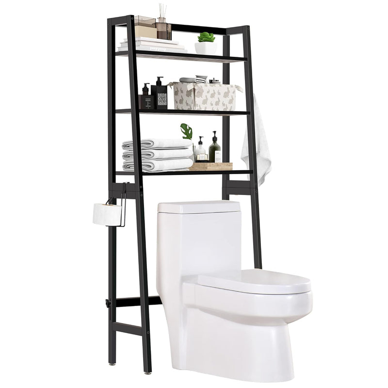 Over The Toilet Storage, Wooden 3-Tier Over-The-Toilet Rack Bathroom Space Sav