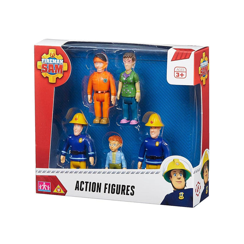 Fireman Sam 5 Figures Norman, Elvis, Dilys And Pilot Tom.