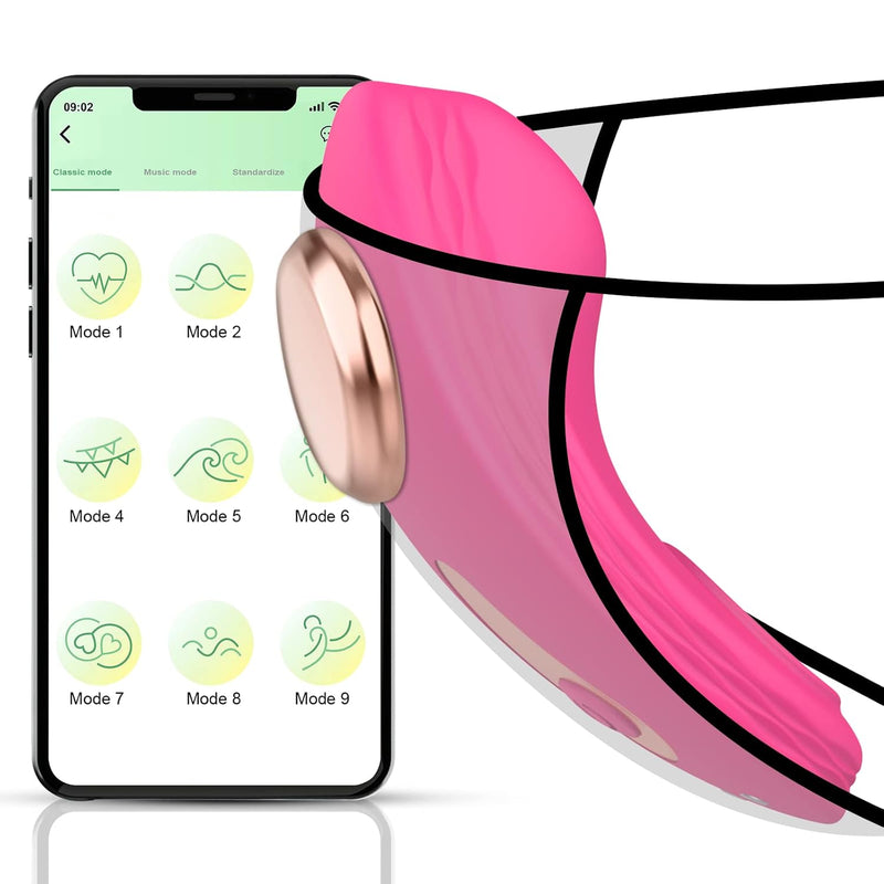 App & Remote Control Wearable Vibrator Vibrating Panties With Magnetic Clip, Silicone Clitoral Vagina Stimulator Clit Nipple Teaser Adult Toy With 10 Vibration For Women Couple And Beginners