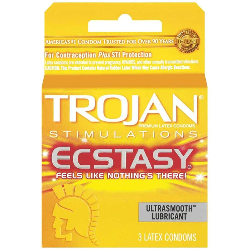 Ecstasy Ultra Ribb Size 3Ct Ecstasy Ultra Ribbed 3Ct (Packaging May Vary)