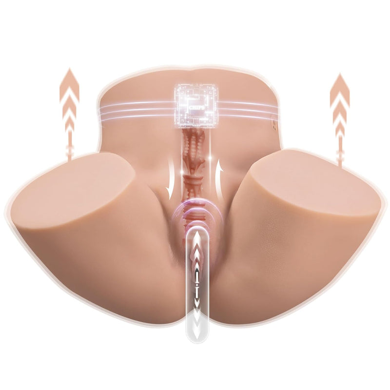 Realistic Telescoping Sex Doll Ass - 23.8Lb Life Size Female Sex Dolls Butt Male Masturbator With 3 Speeds & 4 Thrusting Modes, Adult Sex Toys Pocket Pussy Ass With Vaginal For Men Masturbation