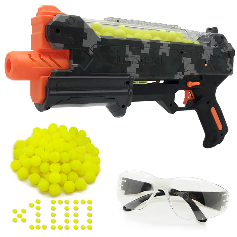 Blaster Gun With Protective Goggles With Spring Piston And 100 Rounds For B