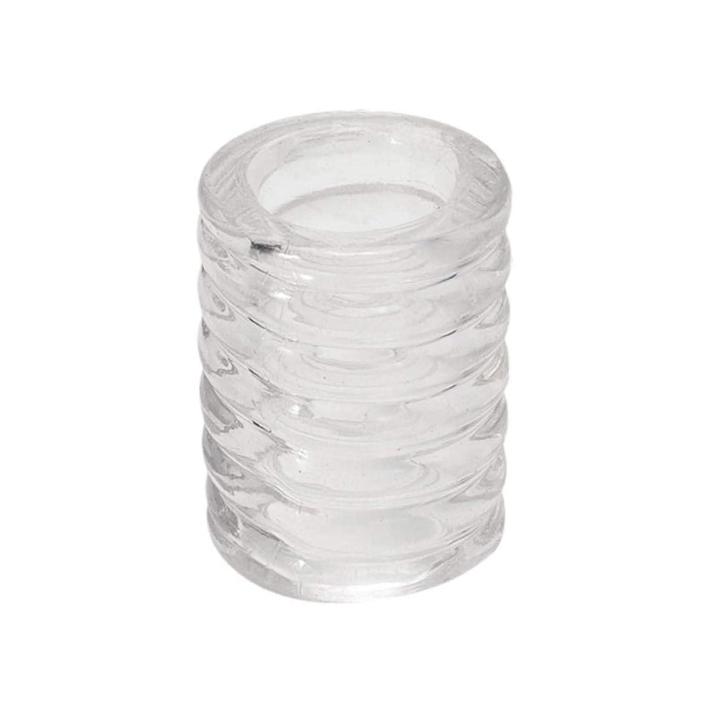 Doc Johnson TitanMen - Cock Cage - Use as C-Ring or Ball Stretcher - Firmer Erections - Gives Your Boys a Tug - Stretch-to-Fit - Clear