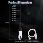 Vibrating Urethral Sound Dilator for Men, Silicone Penis Stimulation Massager