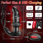 Rechargeable Prostate Massager – 10 Vibration & 3 Tapping Modes, Remote Control