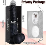 6-in-1 Realistic Thrusting Dildo Vibrator, G-Spot Silicone Toy with Rotation & Remote