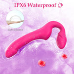 Strapless Strap-On Dildo Vibrator with Remote, 10 Modes, Double-Ended Silicone Toy