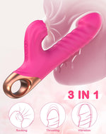 Thrusting Dildo Vibrator – 9 Suction & 9 Vibration Modes for G-Spot & Clitoral Play
