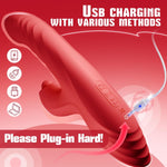 Thrusting G-Spot & Clitoral Vibrator – 10 Vibration, 7 Thrust Modes, Licking Rabbit