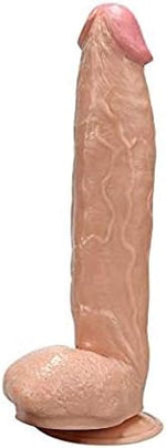 12" Dual-Layer Realistic Dildo – Flexible Silicone with Suction Cup for Hands-Free Play